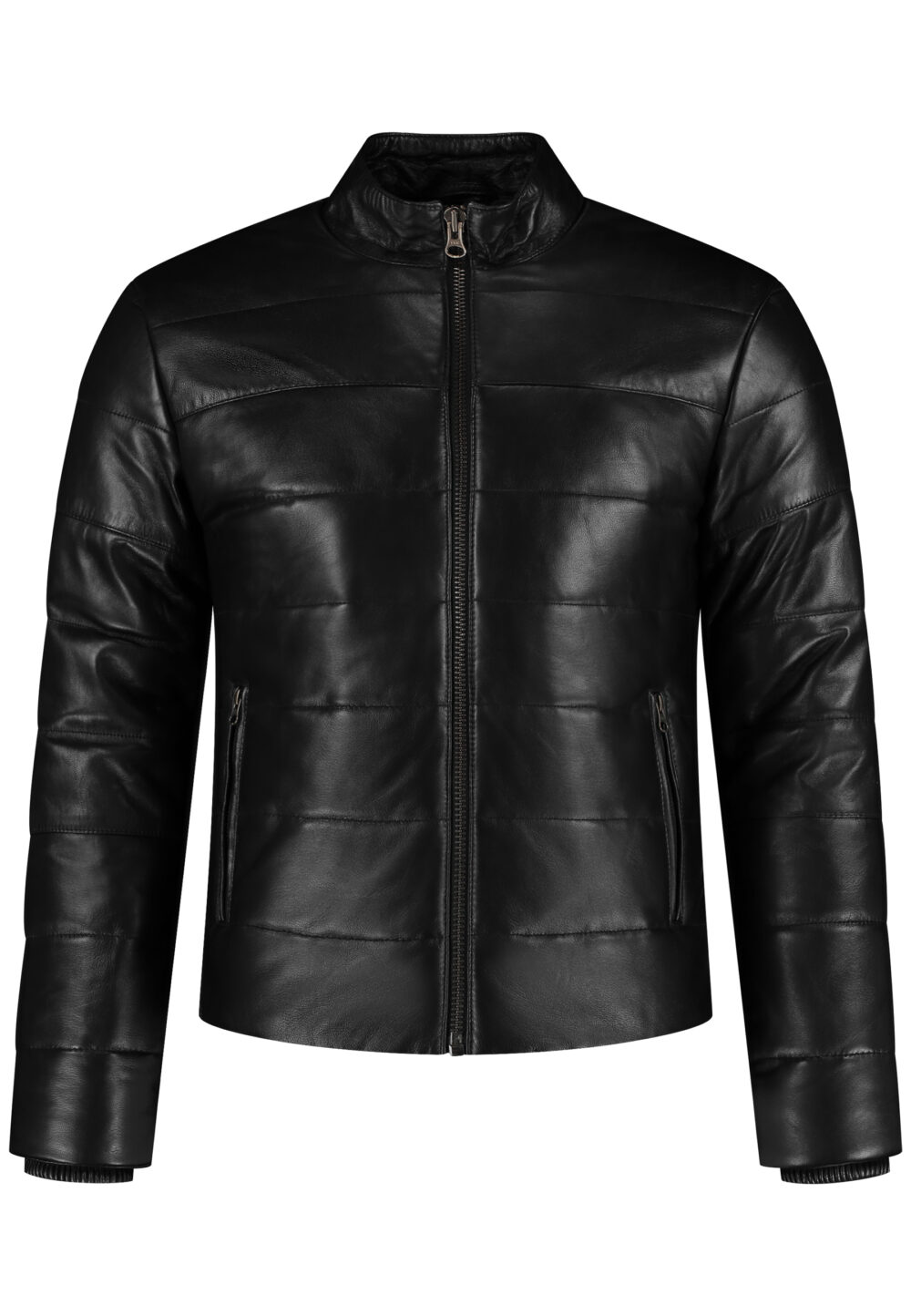 short-leather-puffer-venusio-black